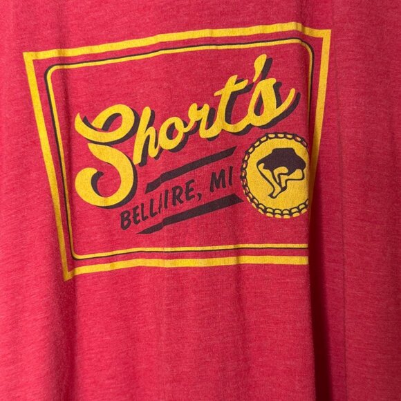 Shorts Brewing Co. Bellaire Michigan Red Graphic T-Shirt Beer Tee XL - Picture 2 of 5